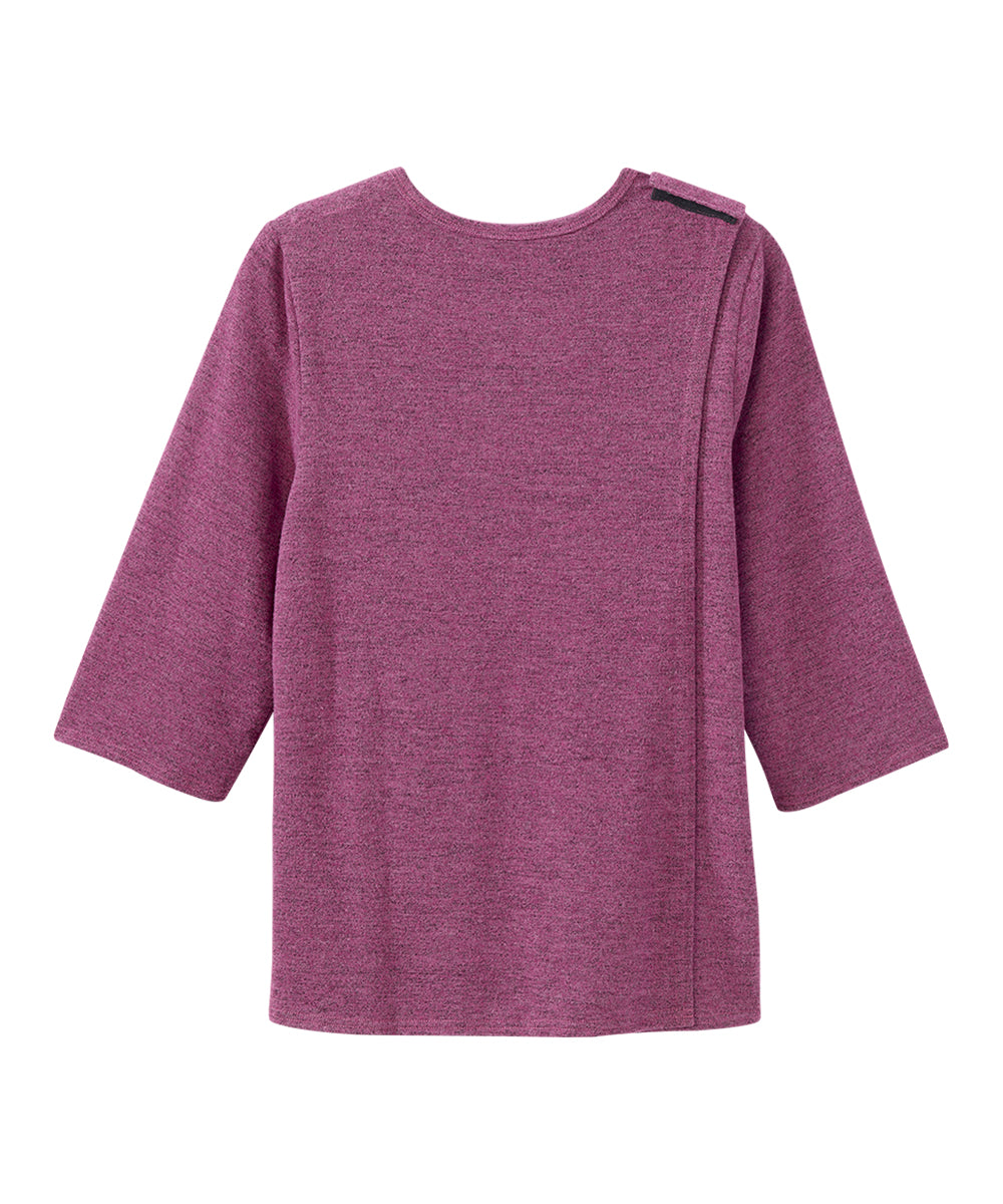 Women's Open Back 3/4 Sleeve Soft Knit Top