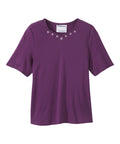 Women's Soft Embroidered Adaptive Top - Silverts 48