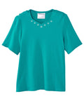 Women's Soft Embroidered Adaptive Top - Silverts 56