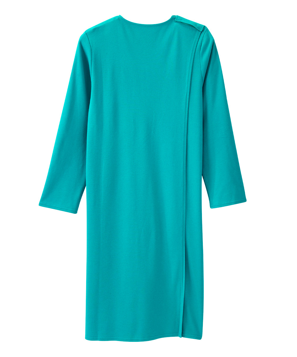 Women's No Peek Hospital & Home Care Gown with Lace Neckline