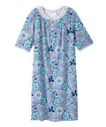 Open Back Knit Nightgown with Lace Trim