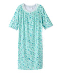 Open Back Knit Nightgown with Lace Trim - Clearance