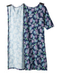 Open Back Knit Nightgown with Lace Trim