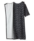 Open Back Knit Nightgown with Lace Trim