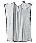 Open Back Knit Nightgown with Lace Trim