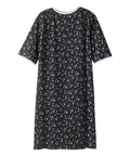 Open Back Knit Nightgown with Lace Trim