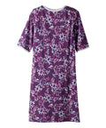 Open Back Knit Nightgown with Lace Trim