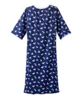 Open Back Knit Nightgown with Lace Trim - Silverts 55
