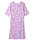 Open Back Knit Nightgown with Lace Trim - Silverts 62