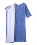 Open Back Knit Nightgown with Lace Trim - Silverts 64