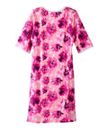 Open Back Knit Nightgown with Lace Trim