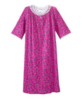 Open Back Knit Nightgown with Lace Trim - Clearance - Silverts 35