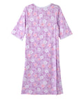 Open Back Knit Nightgown with Lace Trim - Clearance