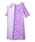 Open Back Knit Nightgown with Lace Trim