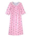 Open Back Knit Nightgown with Lace Trim - Clearance - Silverts 51