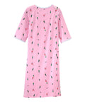 Open Back Knit Nightgown with Lace Trim - Clearance - Silverts 54
