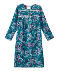 Women's No Peek Open Back Flannel Nightgown - Silverts 50