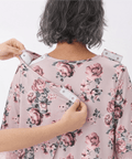 Women's Open Back V-Neck Lace Trim Nightgown - Silverts 2