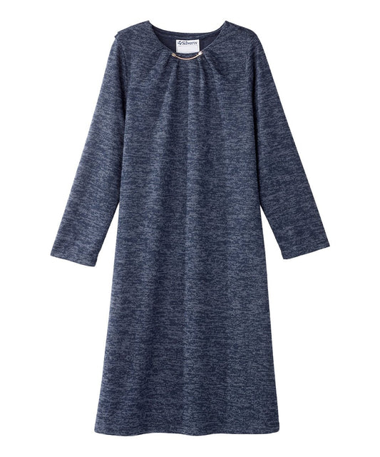 Women's Open Back Sweater Knit Dress - Silverts 2
