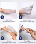 Rinse Free Bath Sponges – Quick Clean Mitts for Bath-Free Washing - Silverts 2