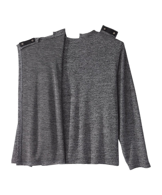 Women's Open Back Knit Button Top - Silverts 2