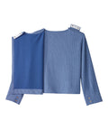Women's Open Back Relaxed Ribbed Long Sleeve Top - Silverts 12