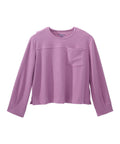 Women's Open Back Relaxed Ribbed Long Sleeve Top - Silverts 6