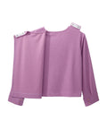 Women's Open Back Relaxed Ribbed Long Sleeve Top - Silverts 7