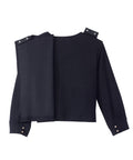 Women's Open Back Relaxed Ribbed Long Sleeve Top - Silverts 2