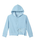Women's Soft Corduroy Rib Magnetic Button Hoodie - Silverts 1