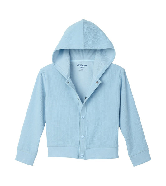 Women's Soft Corduroy Rib Magnetic Button Hoodie - Silverts 2