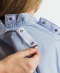 Women's Open Back Boyfriend Button Down Shirt