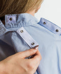Women's Open Back Boyfriend Button Down Shirt - Silverts 2