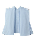 Women's Open Back Boyfriend Button Down Shirt - Silverts 4