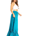 Sakkas Ivy Second Women's Maxi Boho Elastic Waist Embroidered A Line Long Skirt