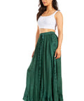 Sakkas Ahaana Women Renaissance Boho Rayon Maxi Embroidered Paneled Summer Skirt