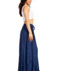 Sakkas Ahaana Women Renaissance Boho Rayon Maxi Embroidered Paneled Summer Skirt
