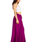 Sakkas Ahaana Women Renaissance Boho Rayon Maxi Embroidered Paneled Summer Skirt