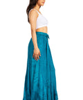 Sakkas Ahaana Women Renaissance Boho Rayon Maxi Embroidered Paneled Summer Skirt