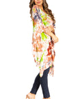 Sakkas Adalwin Second TieDye Desert Sun Circle Ponch Tunic Top Blouse W/Embroidery