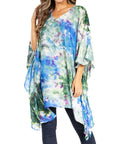 Sakkas Adalwin Second TieDye Desert Sun Circle Ponch Tunic Top Blouse W/Embroidery