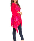 Sakkas Adalwin Second TieDye Desert Sun Circle Ponch Tunic Top Blouse W/Embroidery