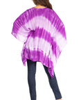 Sakkas Adalwin Second TieDye Desert Sun Circle Ponch Tunic Top Blouse W/Embroidery