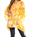 Sakkas Adalwin Second TieDye Desert Sun Circle Ponch Tunic Top Blouse W/Embroidery