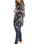 Sakkas Adalwin Third Tie Dye Desert Sun Circle Ponch Tunic Top Blouse W/Embroidery