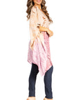 Sakkas Adalwin Third Tie Dye Desert Sun Circle Ponch Tunic Top Blouse W/Embroidery