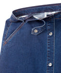 Women's Self Dressing Pull-On Denim Midi Skirt