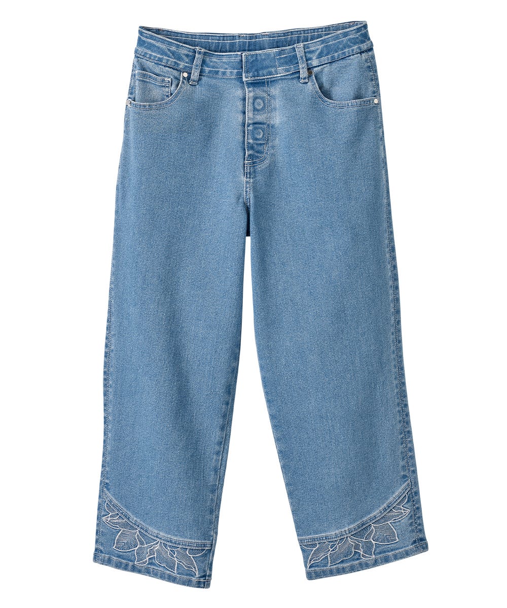 Women's Magnetic Front Fly Denim Capris