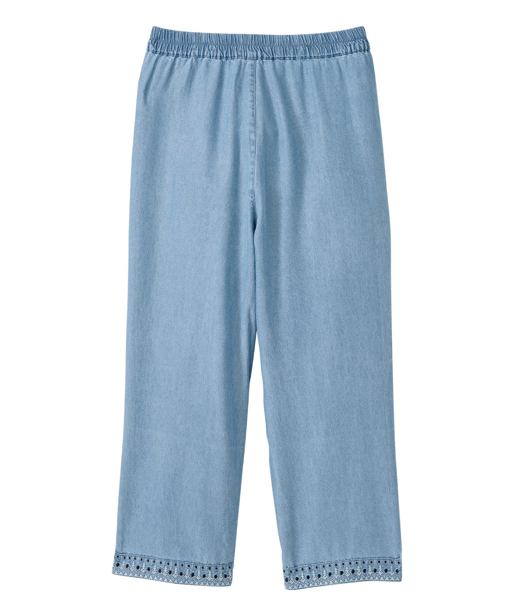 Women's Self Dressing Pull-on Wide Leg Capris