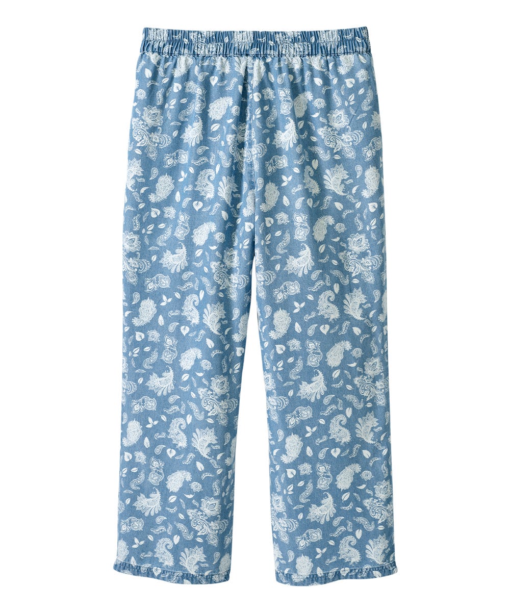 Women's Self Dressing Pull-on Wide Leg Capris